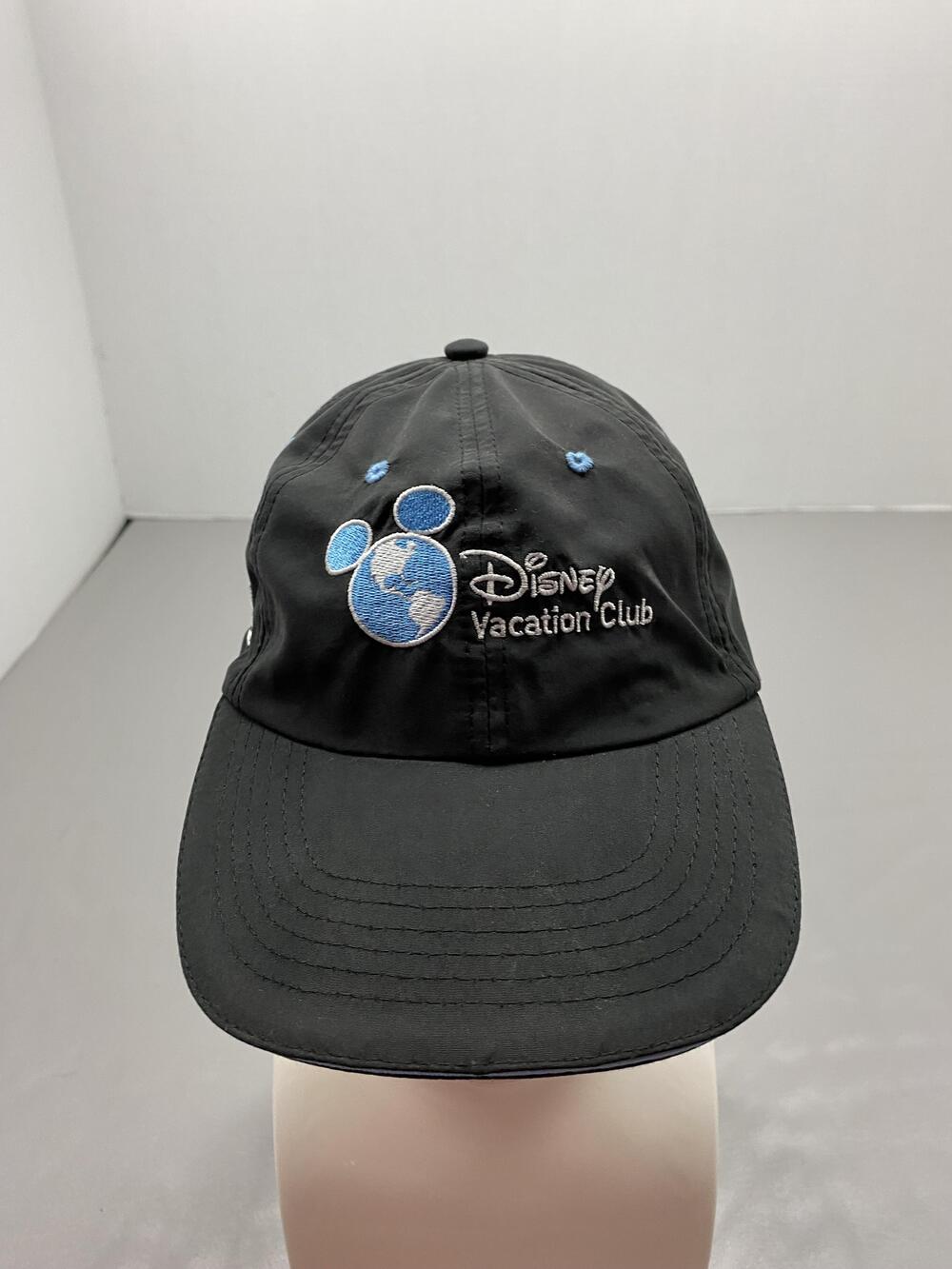Disney Vacation Club Hat Cap Strap Back One Size Black Twill Baseball Cap Mens